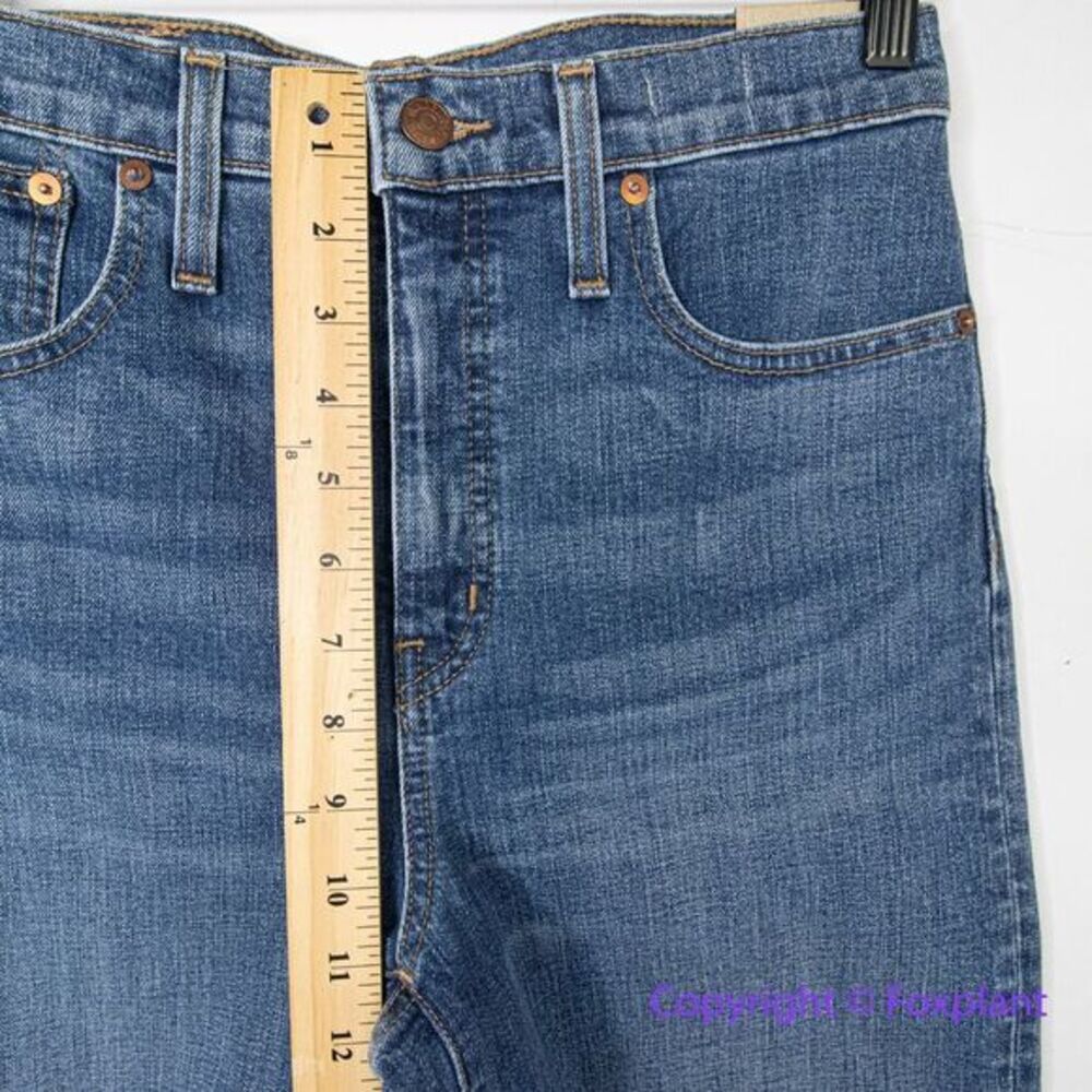 New! Madewelll Slim Wide-Leg Jeans in‎ Crownridge Wash: Raw-Hem Edition, size 27 - Picture 6 of 16